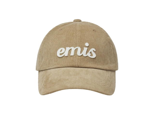 Emis Emis Applique Corduroy Ball Cap Beige - view 1