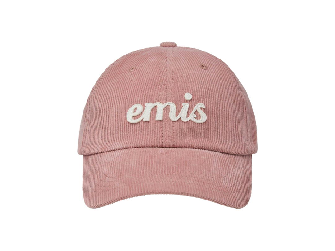 Emis Emis Applique Corduroy Ball Cap Pink