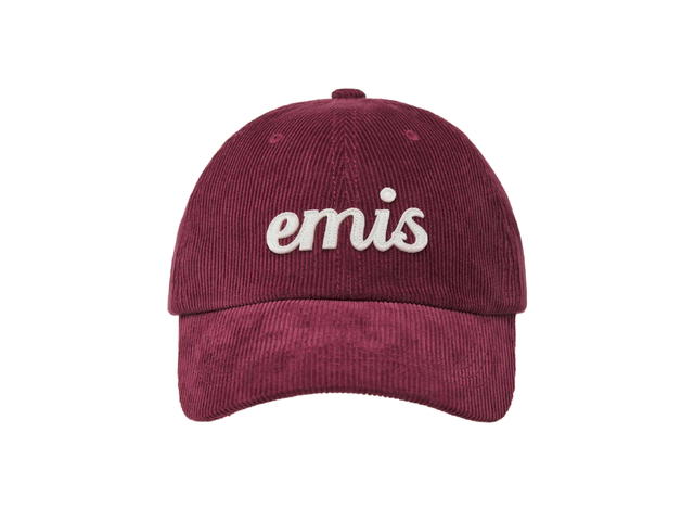 Emis Emis Applique Corduroy Ball Cap Wine - view 1