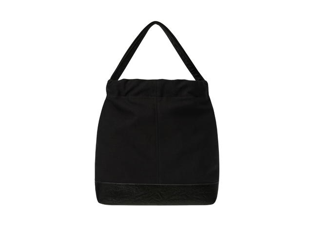 Emis Emis Canvas Shoulder Bucket Bag All Black - view 3