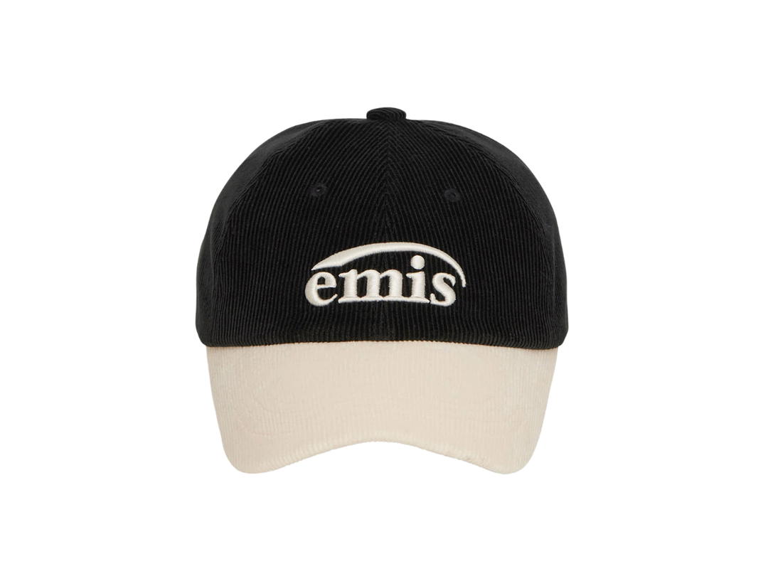 Emis Emis Corduroy Two-Tone Ball Cap Black