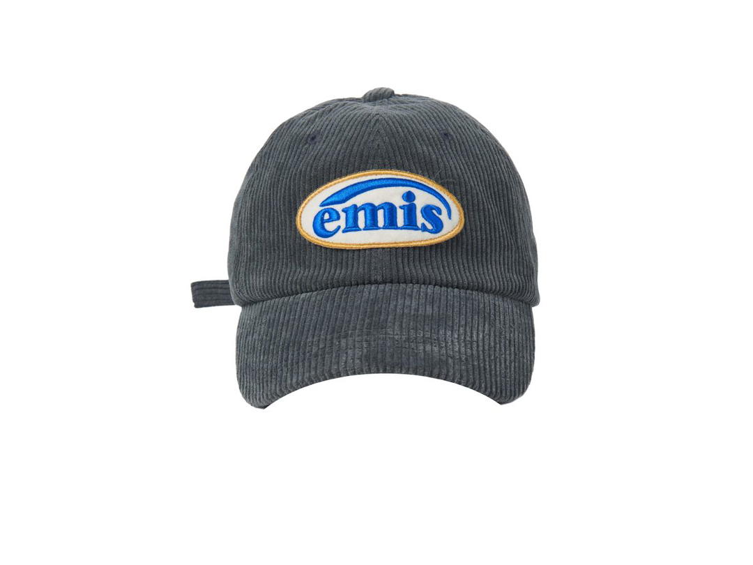 Emis Emis Corduroy Wappen Ball Cap Charcoal