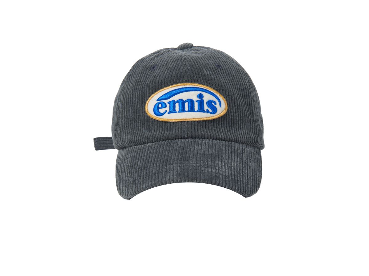 Emis Emis Corduroy Wappen Ball Cap Charcoal