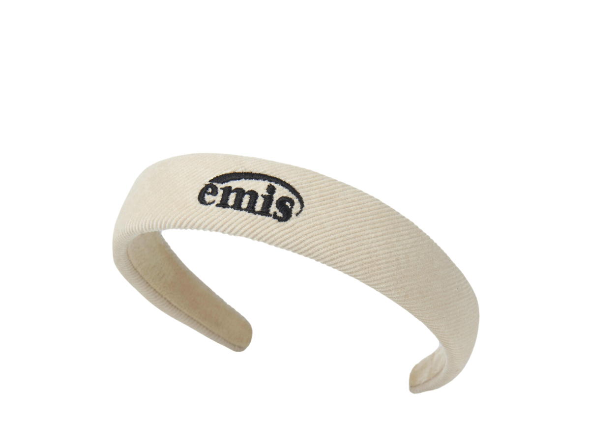 Emis Emis Corduroy Wide Hairband Light Beige