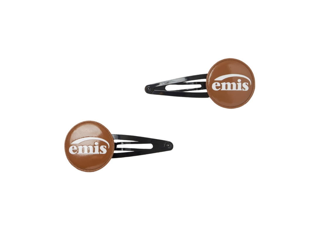 Emis Emis Enamel Circle Hairpin Brown