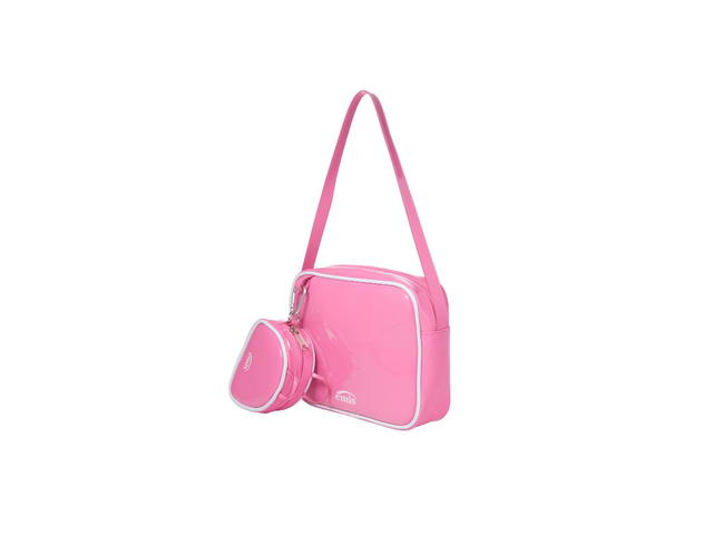 Emis Emis Enamel Shoulder Bag With Coin Purse Set-Pink - view 2