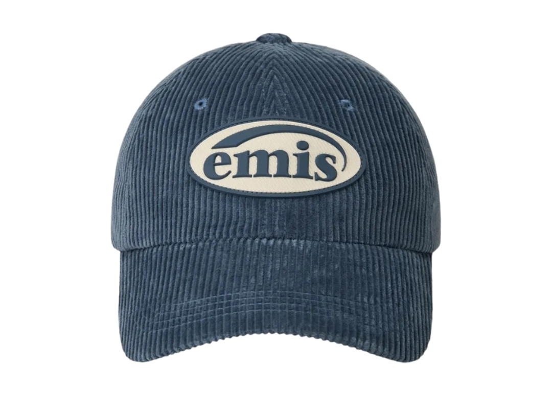 Emis Emis Rubber Patch Corduroy Ball Cap Ash Blue