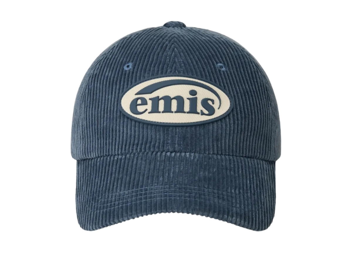 Emis Emis Rubber Patch Corduroy Ball Cap Ash Blue
