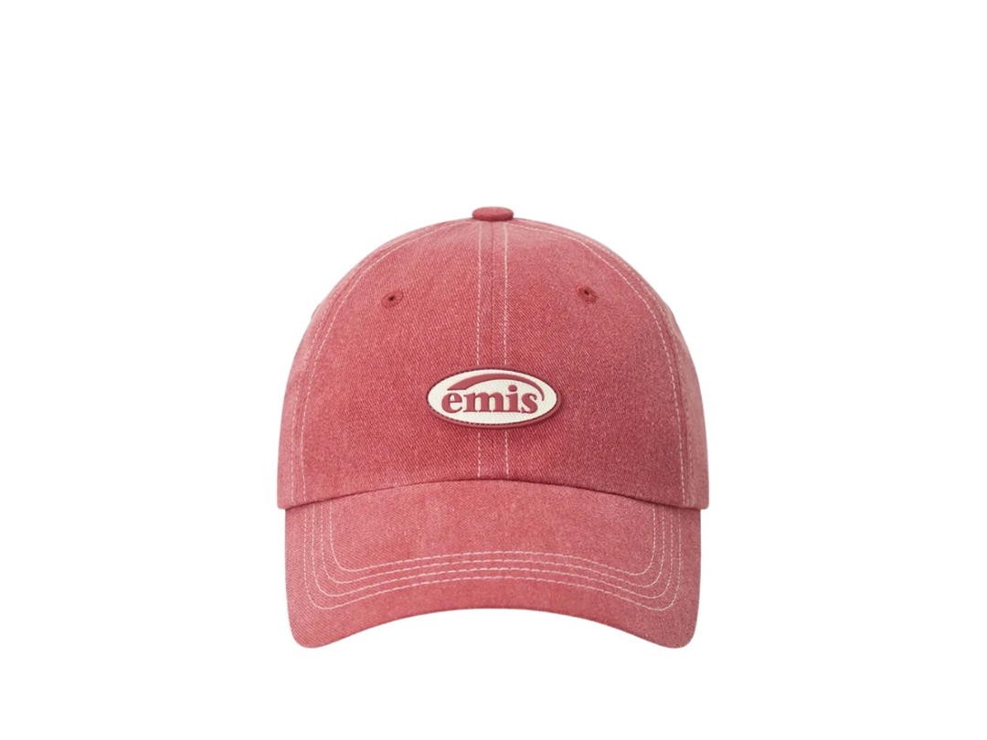 Emis Emis Mini Rubber Patch Pigment Ball Cap Red