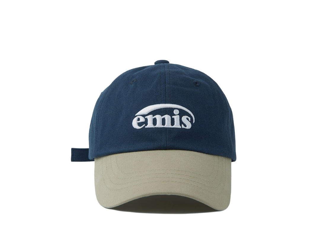 Emis Emis New Logo Mix Ball Cap Beige Navy