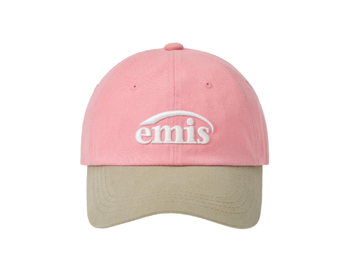 Emis Emis New Logo Mix Ball Cap Renewal Beige Pink