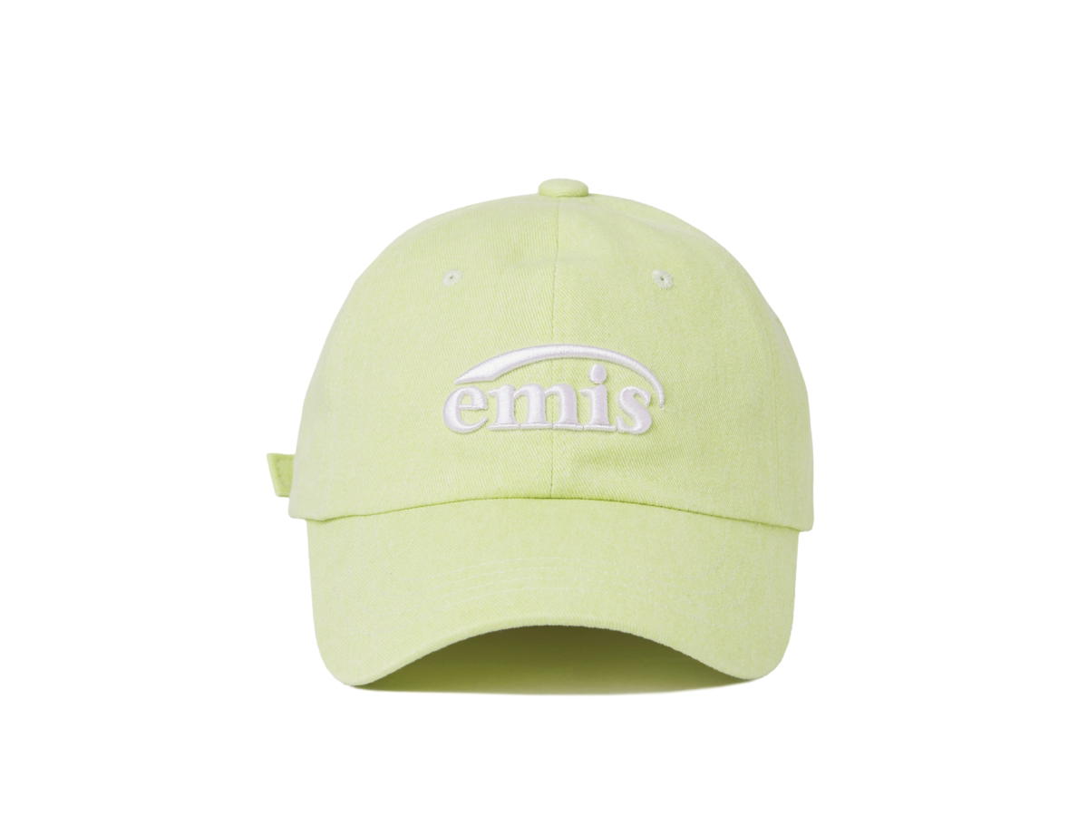 Emis Emis New Logo Pigment Ball Cap Lime