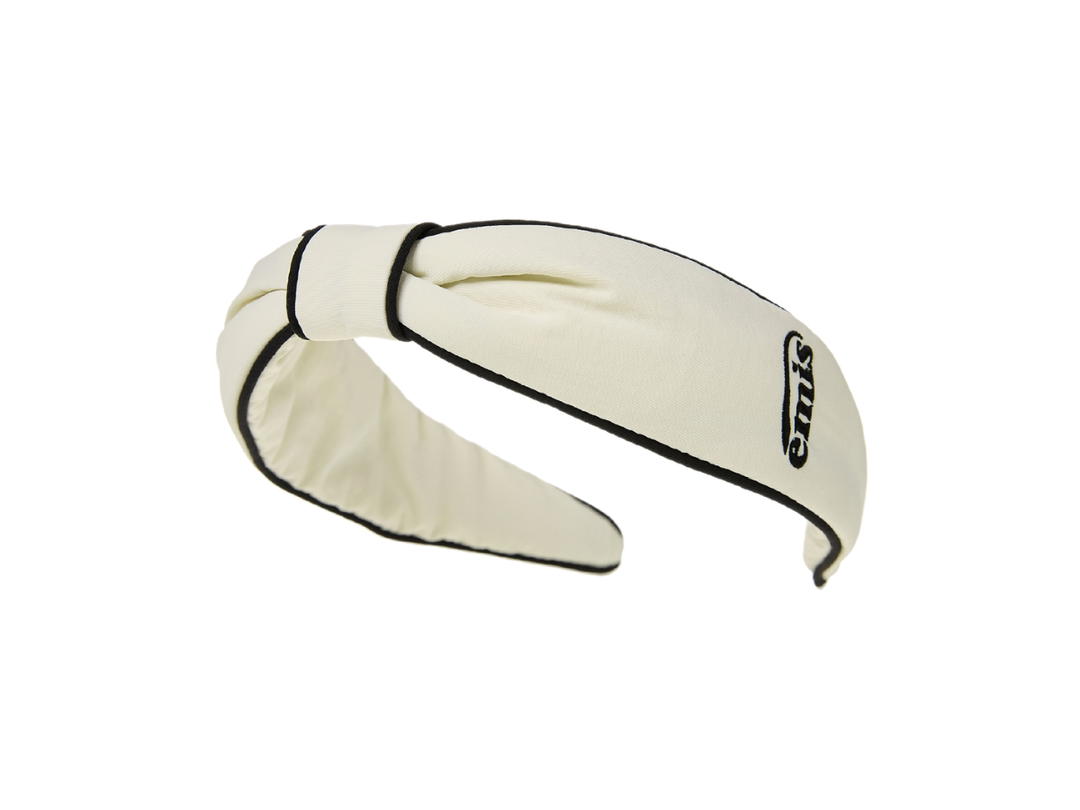 Emis Emis Nylon Padded Ribbon Hairband Ivory