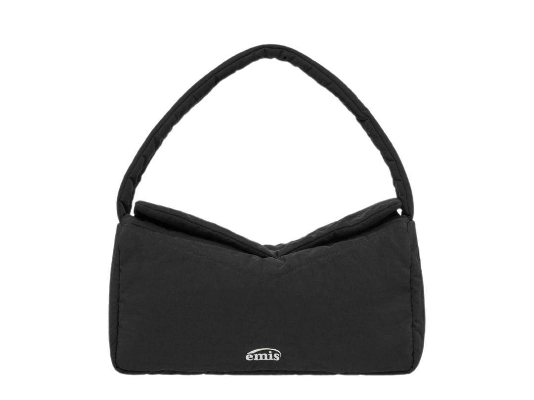 Emis Emis Nylon Padded Shoulder Bag Black