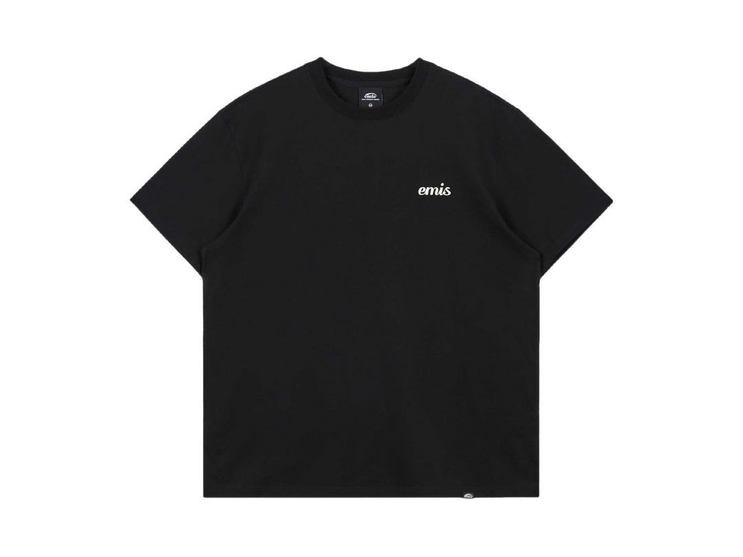 Emis Emis Oversized Embossing Logo T-Shirts Black