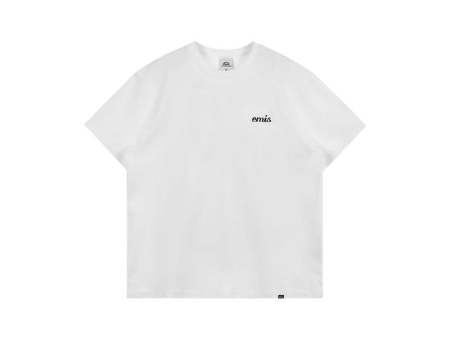 Emis Emis Oversized Embossing Logo T-Shirts White - view 1