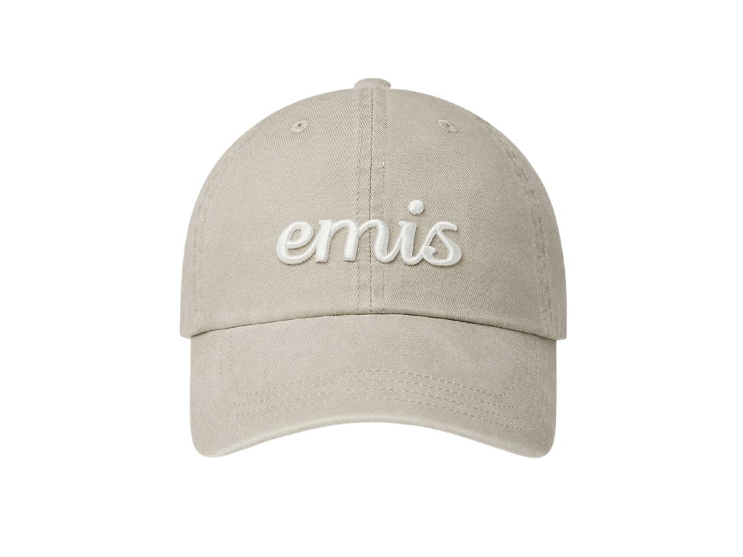 Emis Emis Vintage Pigment Ball Cap Beige