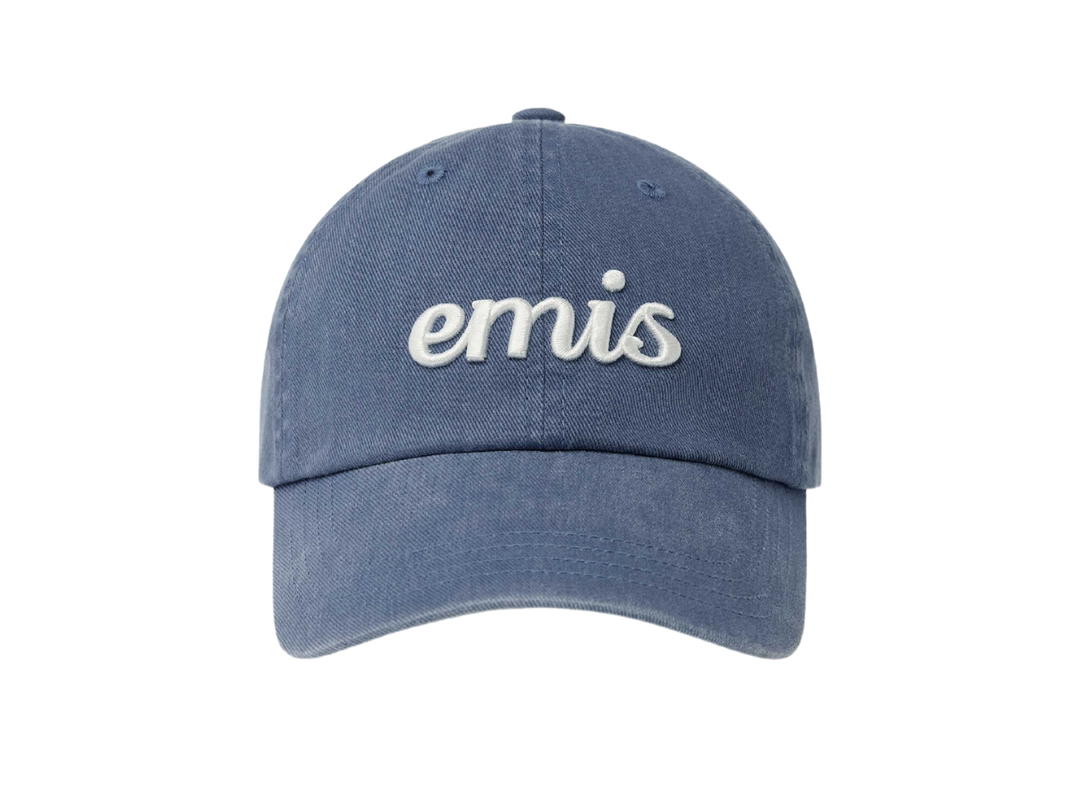 Emis Emis Vintage Pigment Ball Cap Blue