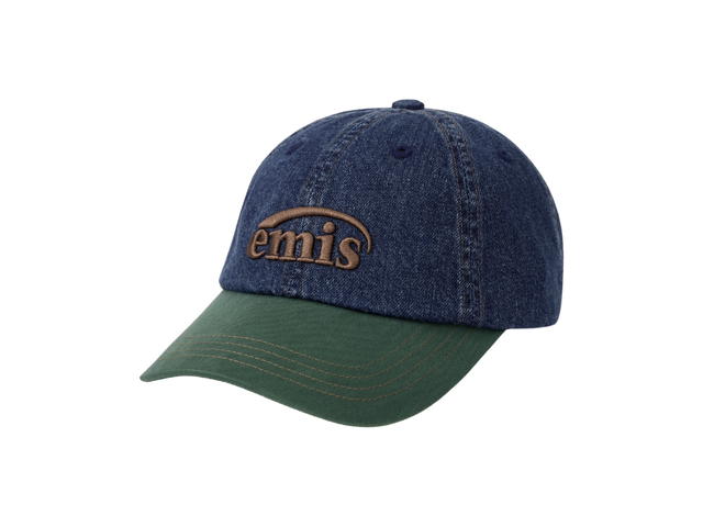Emis Emis Washed Denim Ball Cap Blue-Green - view 2