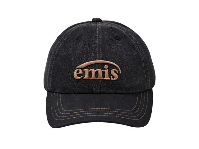 Emis Emis Washed Denim Ball Cap Gray-Black - view 1