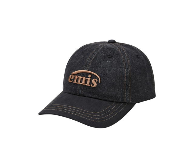 Emis Emis Washed Denim Ball Cap Gray-Black - view 2