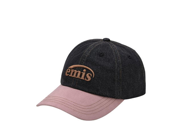 Emis Emis Washed Denim Ball Cap Gray-Pink - view 2