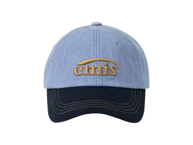 Emis Emis Washed Denim Ball Cap LightI Blue Denim-Navy - view 1