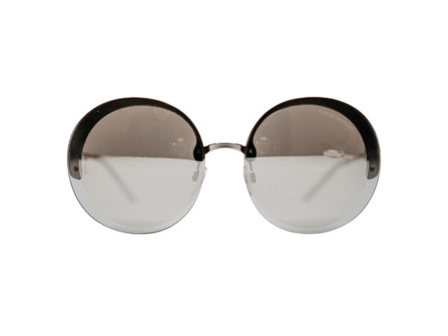 Emporio Armani Emporio Armani EA2044-30156G Sunglasses In Silver Metal Frame With Grey-Silver Lenses - view 1