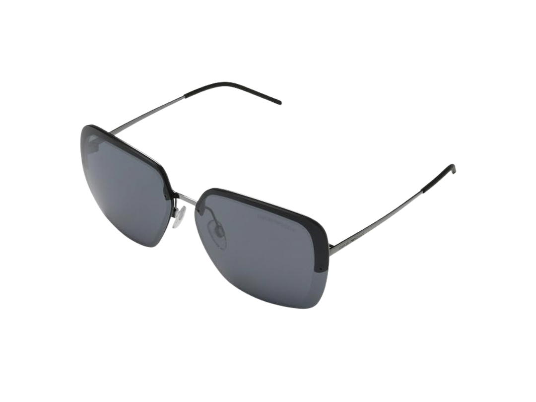 Emporio Armani Emporio Armani EA2045-30106G-62 Sunglasses In Matte Metal Frame With Light Grey Black Lenses
