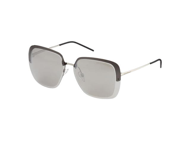 Emporio Armani Emporio Armani EA2045-30156G Sunglasses In Silver Metal Frame With Light Grey Lenses - view 1