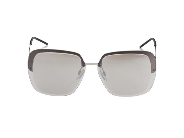 Emporio Armani Emporio Armani EA2045-30156G Sunglasses In Silver Metal Frame With Light Grey Lenses - view 2