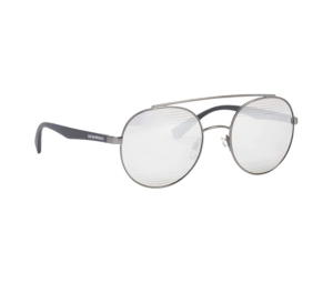 Buy Emporio Armani EA2051-30106G-53 Sunglasses In Silver Metal-Black Acetate Frame With Miror Lenses at Sasom – Authentic and Ready to Ship