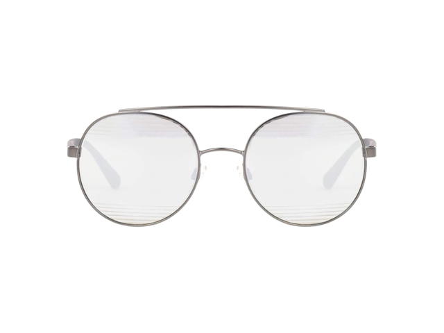 Emporio Armani Emporio Armani EA2051-30106G-53 Sunglasses In Silver Metal-Black Acetate Frame With Miror Lenses - view 2
