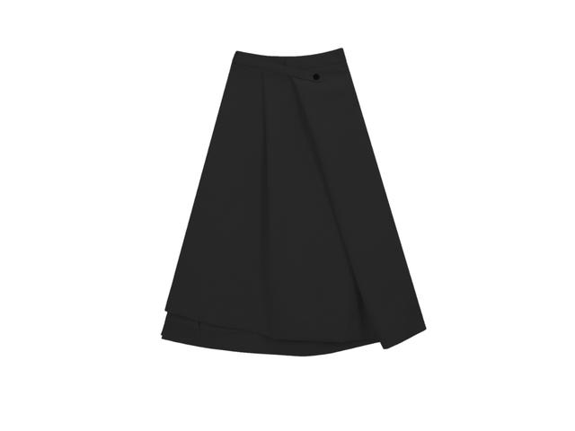 Epingler Epingler Origami Skirt - Deep Black - view 1