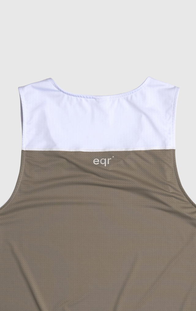 eqr eqr Scotch Eyelet Singlet White Khaki - view 4
