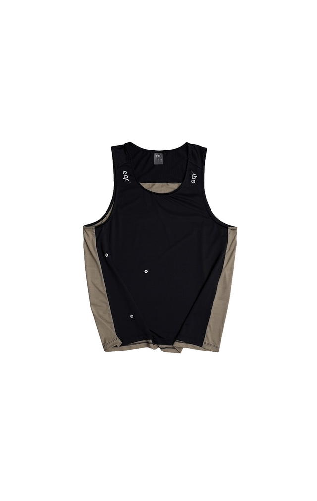 eqr eqr Scotch Eyelet Singlet Black Khaki - view 1