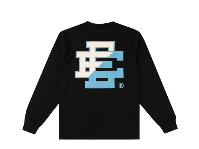 Eric Emanuel Eric Emanuel EE Long Sleeve T-Shirt Black White Baby Blue Split - view 2