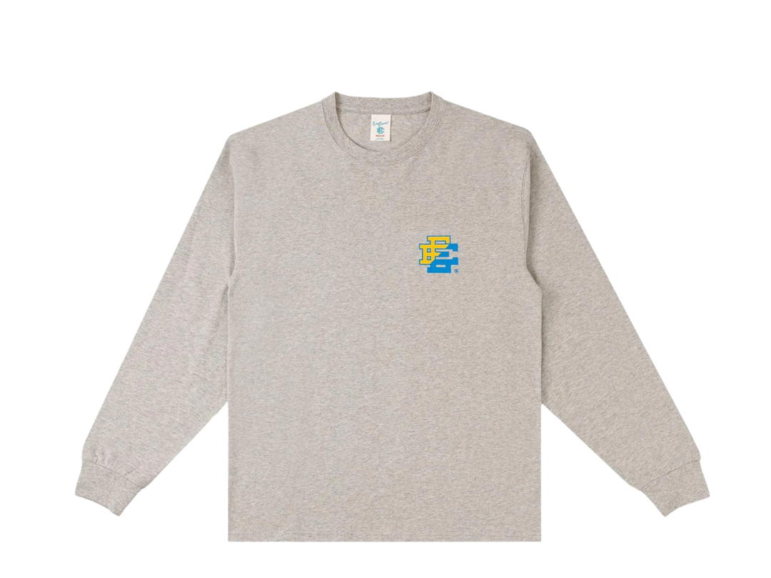 Eric Emanuel Eric Emanuel EE Long Sleeve T-Shirt Gray Yellow Baby Blue Split