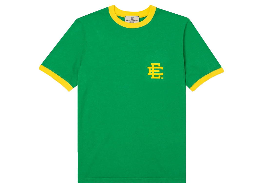 Eric Emanuel Eric Emanuel EE Ringer T-shirt Kelly Green/Yellow