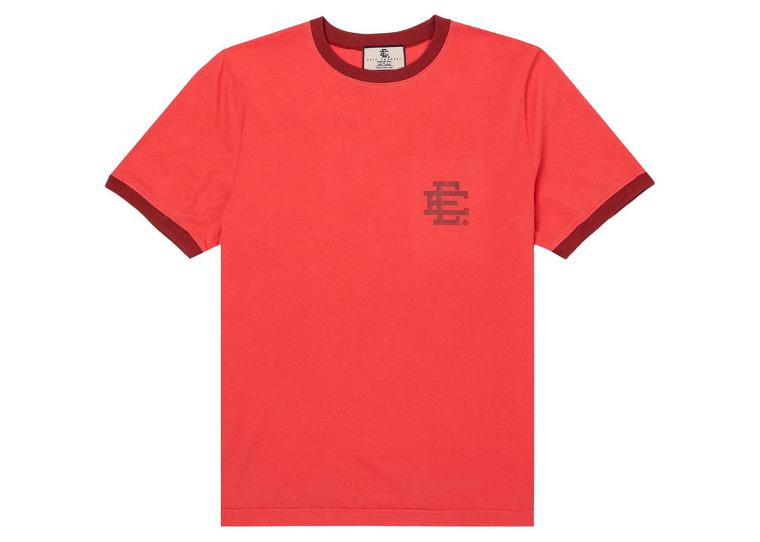 Eric Emanuel Eric Emanuel EE Ringer T-shirt Magenta/Brick