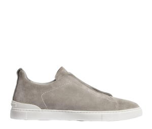 Buy Ermenegildo Zegna Low Top Sneakers Grey Melange Suede Triple Stitch at Sasom – Authentic and Ready to Ship
