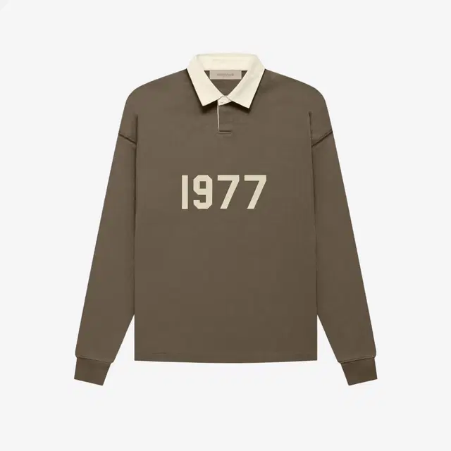 Fear of God Essentials 1977 Henley Rugby Long Sleeve Polo Wood - 22FW - view 1
