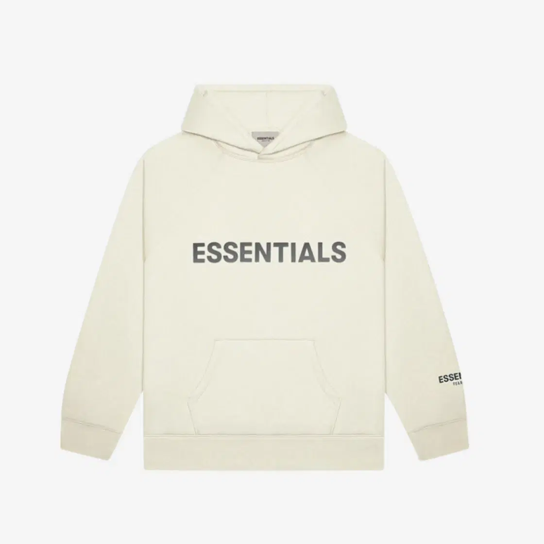 Fear of God Essentials 3D Silicon Applique Pullover Hoodie Buttercream 2020