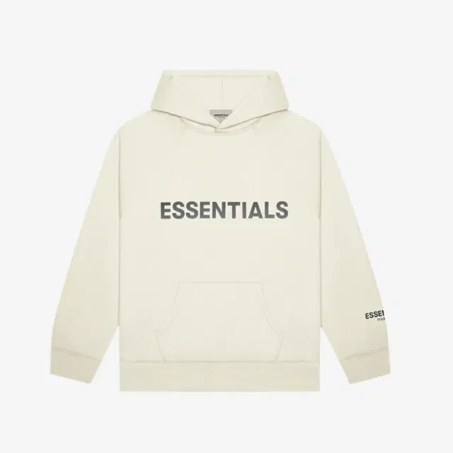 Fear of God Essentials 3D Silicon Applique Pullover Hoodie Buttercream 2020 - view 1