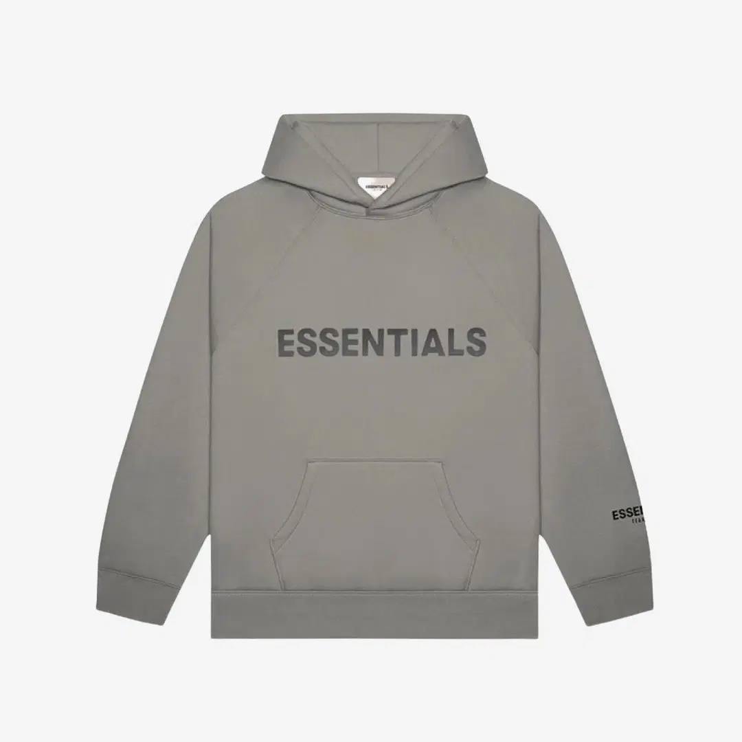 Fear of God Essentials 3D Silicon Applique Pullover Hoodie Cement - 20FW