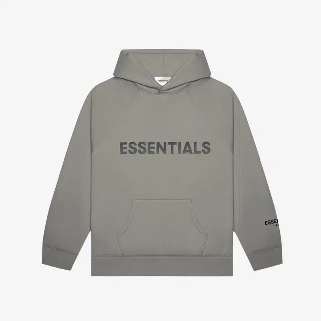 Fear of God Essentials 3D Silicon Applique Pullover Hoodie Cement - 20FW - view 2