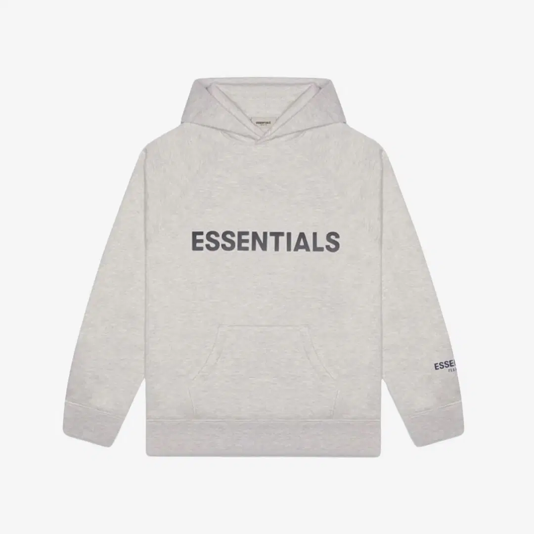 Fear of God Essentials 3D Silicon Applique Pullover Hoodie Heather Oatmeal/Dark Heather Oatmeal - 20FW