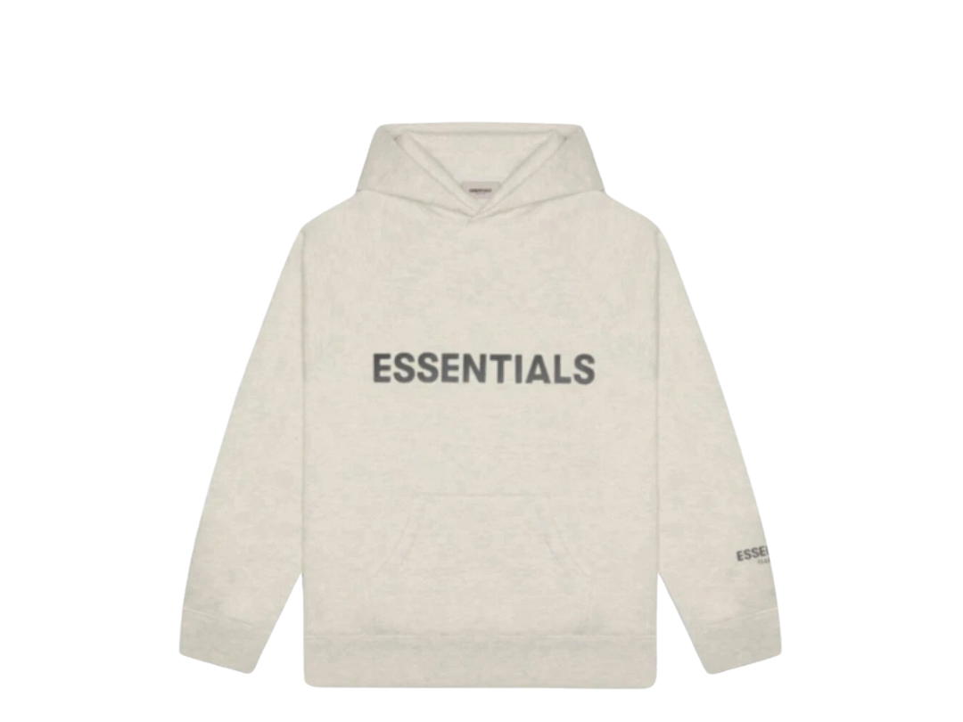 Fear of God Essentials 3D Silicon Applique Pullover Hoodie Oatmeal/Oatmeal Heather/Light Heather Oatmeal 2020