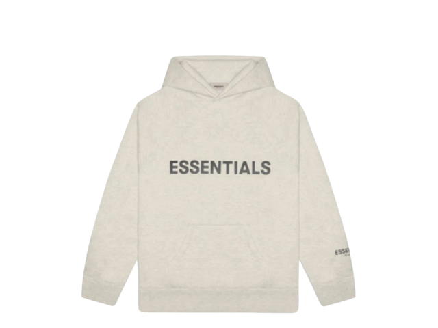 Fear of God Essentials 3D Silicon Applique Pullover Hoodie Oatmeal/Oatmeal Heather/Light Heather Oatmeal 2020 - view 1
