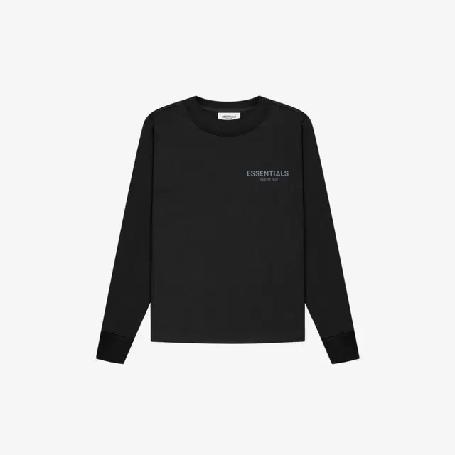 Fear of God (Kids) Essentials Long Sleeve T-Shirt Black - 21SS - view 2